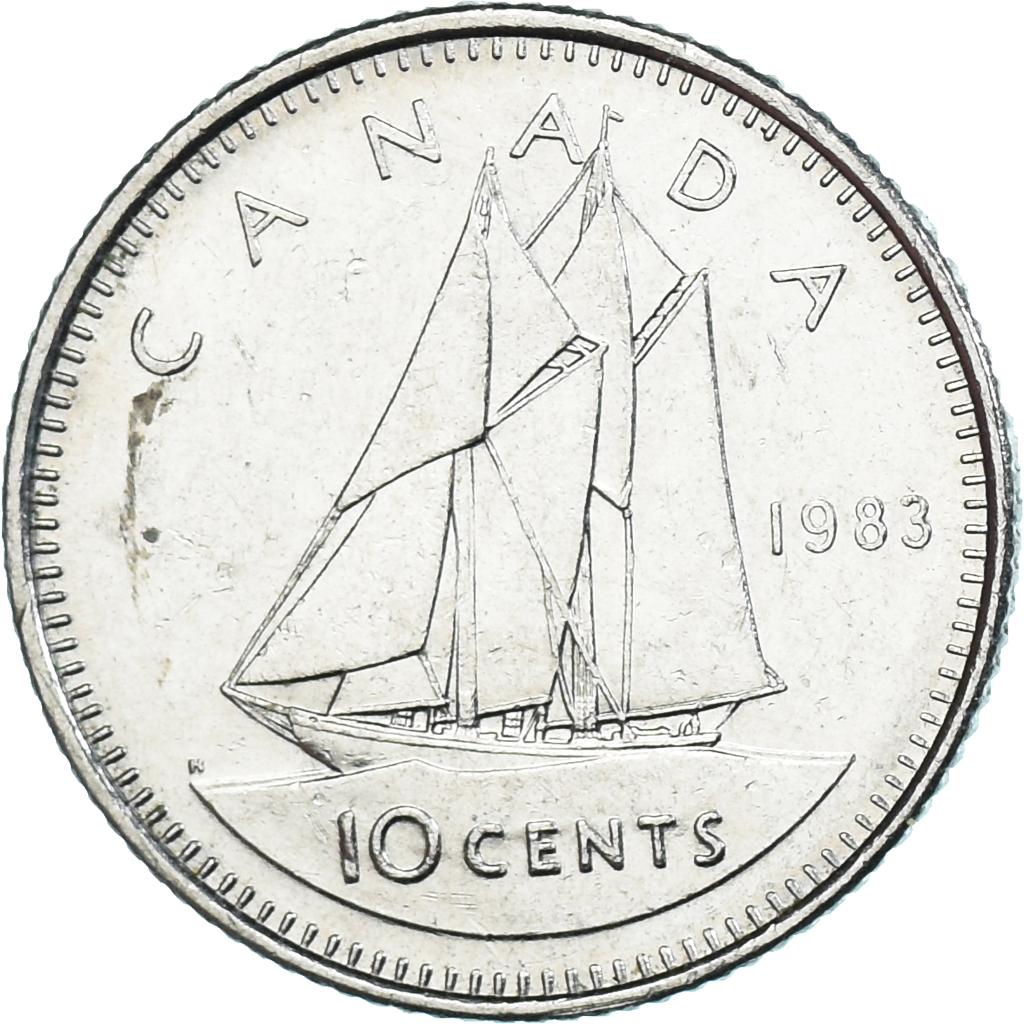 Coin, Canada, 10 Cents, 1983