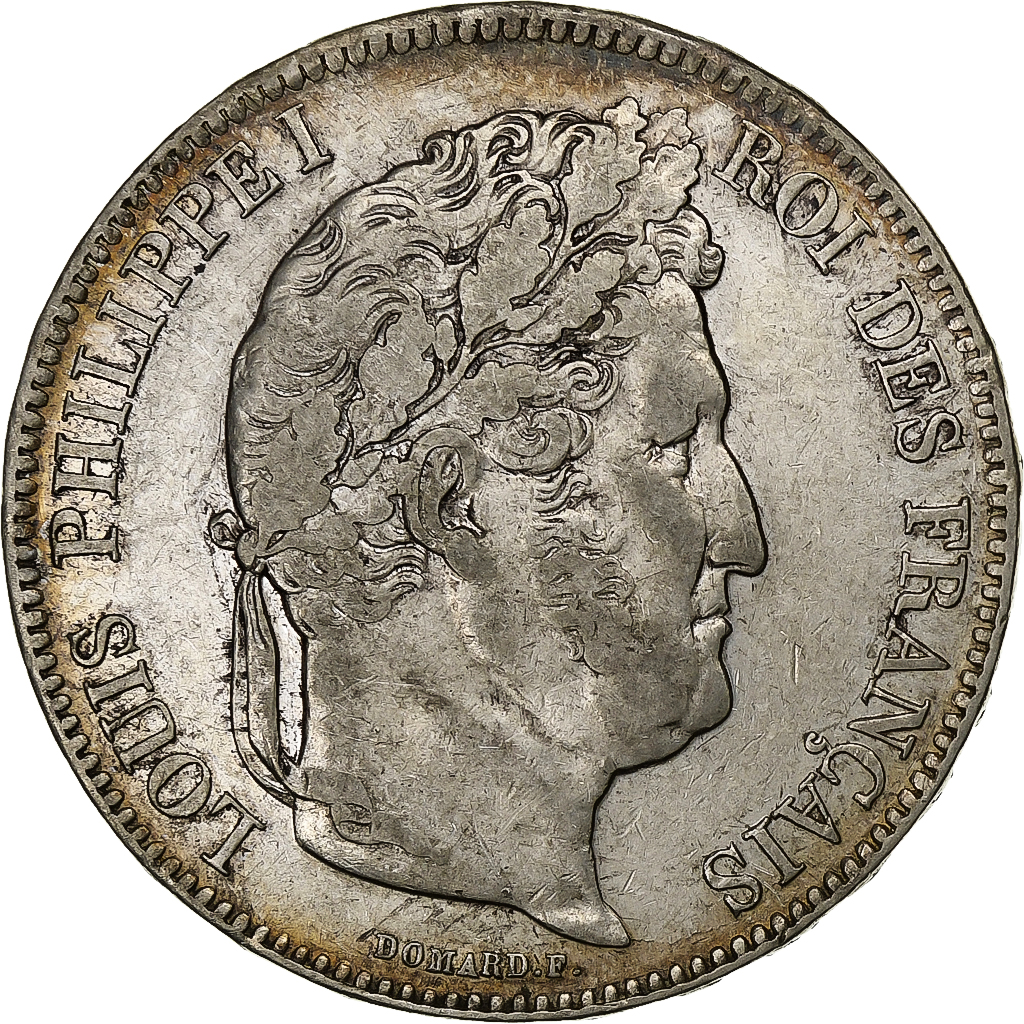 France, Louis-Philippe I, 5 Francs, 1832, Marseille, Silver, 