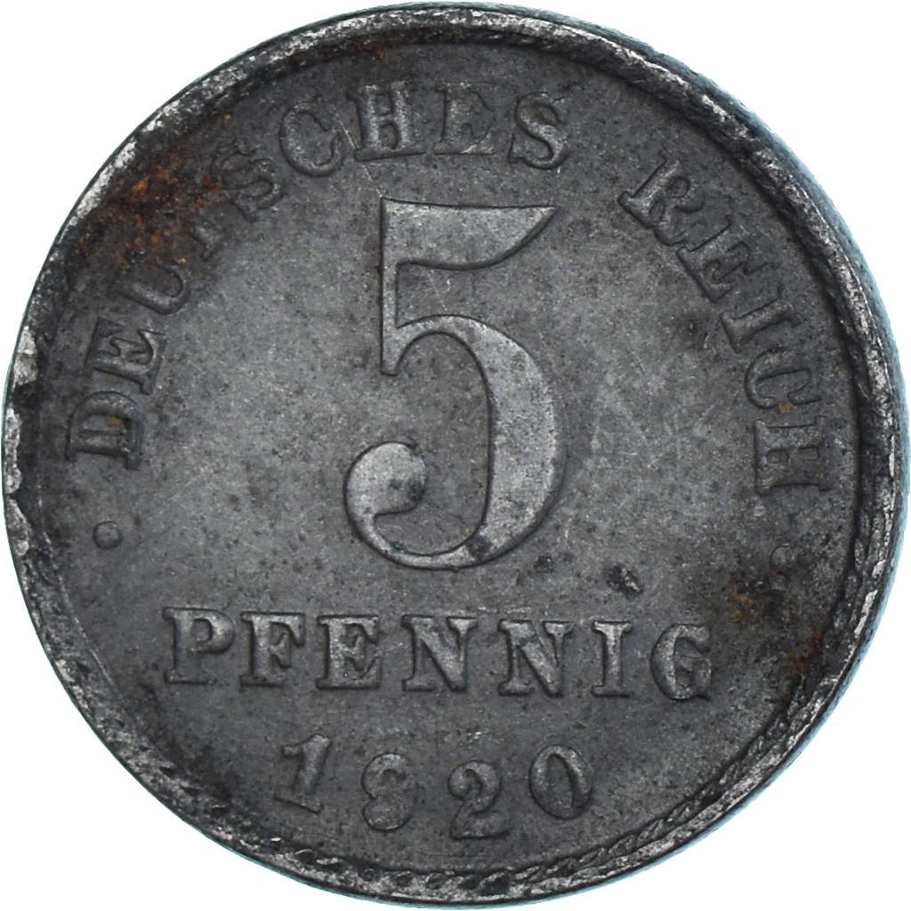 Coin, Germany, 5 Pfennig, 1920