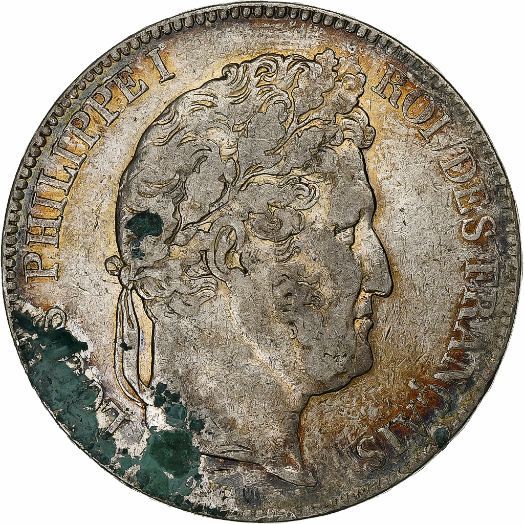 France, Louis-Philippe I, 5 Francs, 1833, Paris, Silver, 