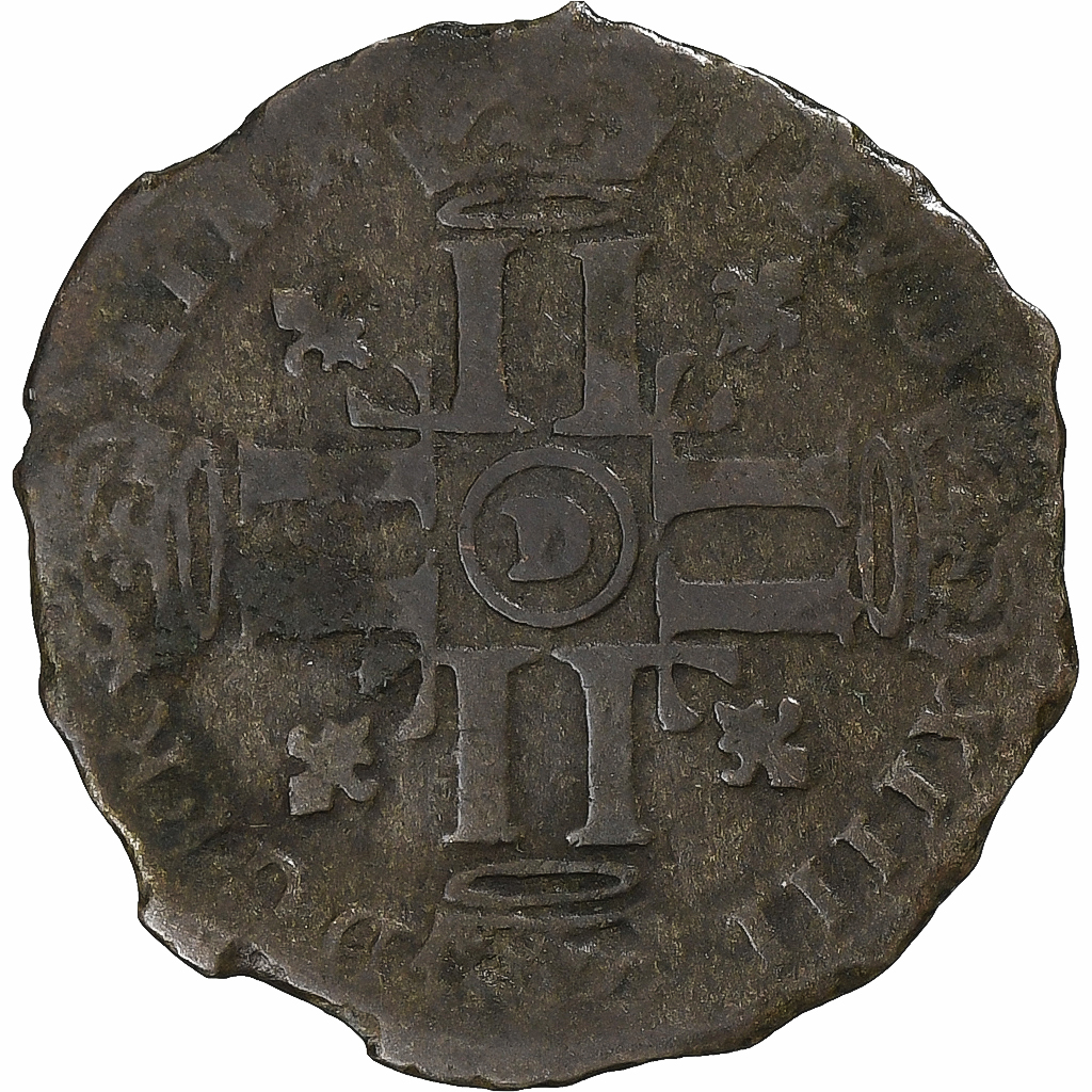 France, Louis XIV, Quinzain, 1695, Lyon, Billon, 