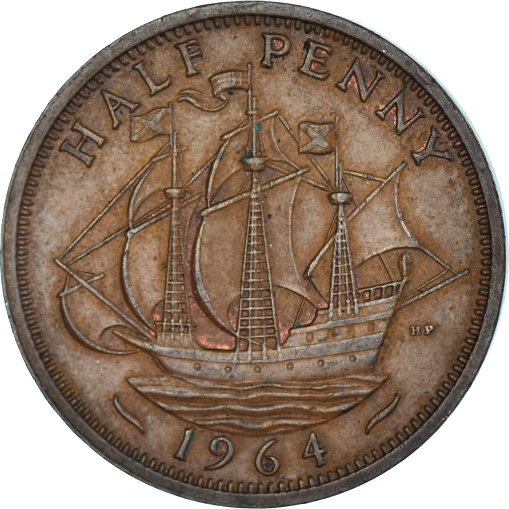Coin, Great Britain, 1/2 Penny, 1964