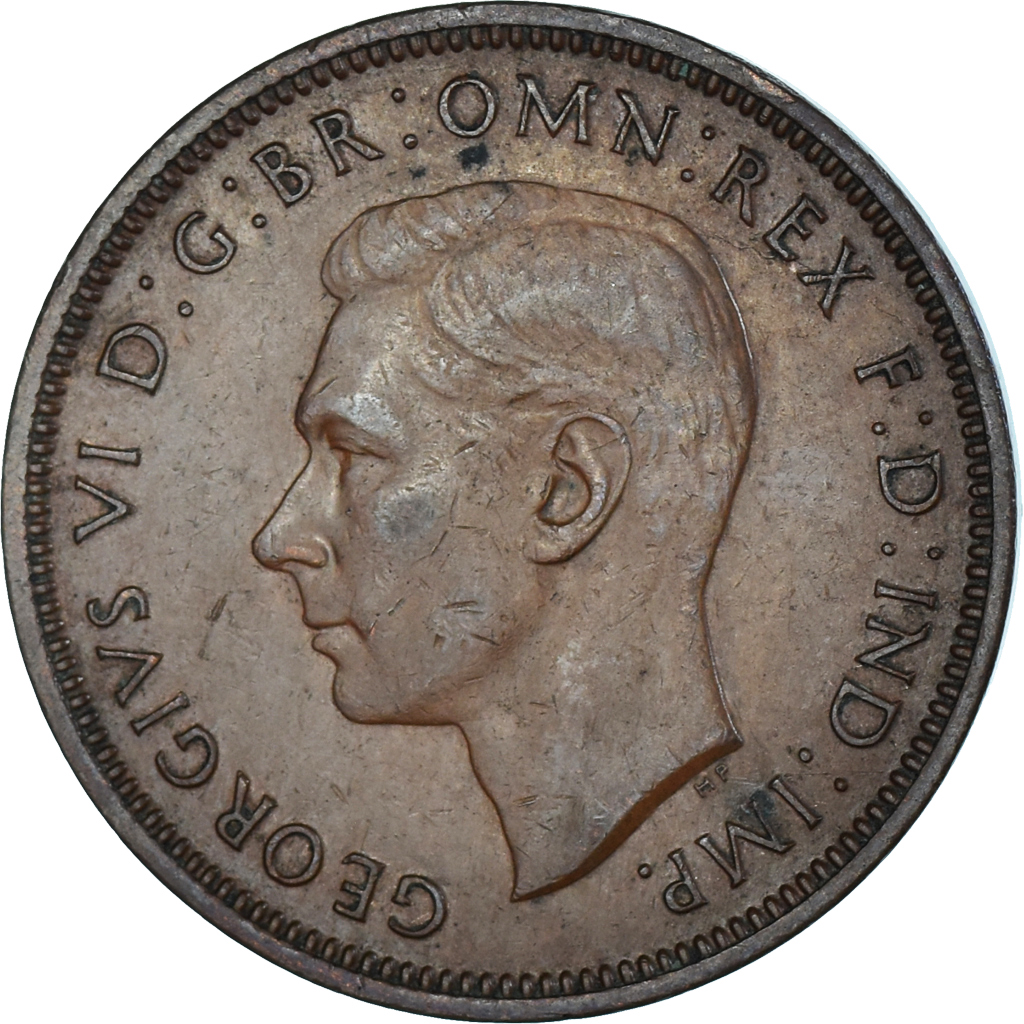 Coin, Great Britain, 1/2 Penny, 1946
