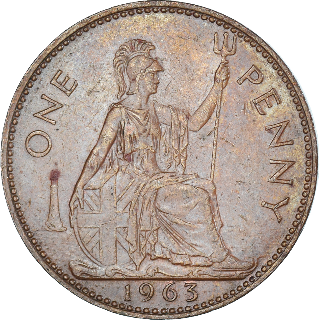 Coin, Great Britain, Penny, 1963