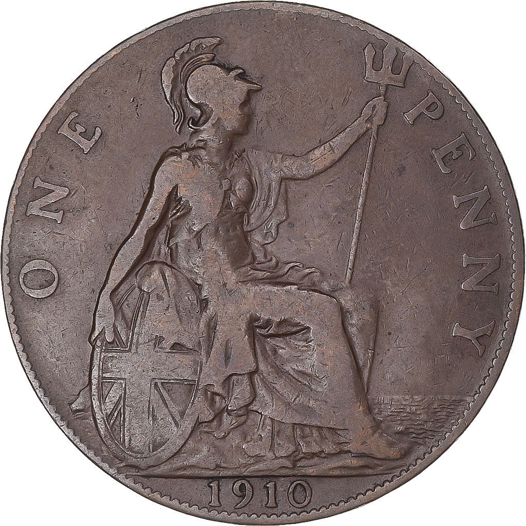 Coin, Great Britain, Penny, 1910