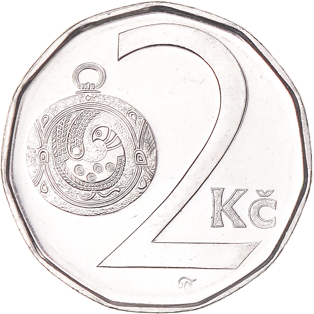Coin, Czech Republic, 2 Koruny, 2002