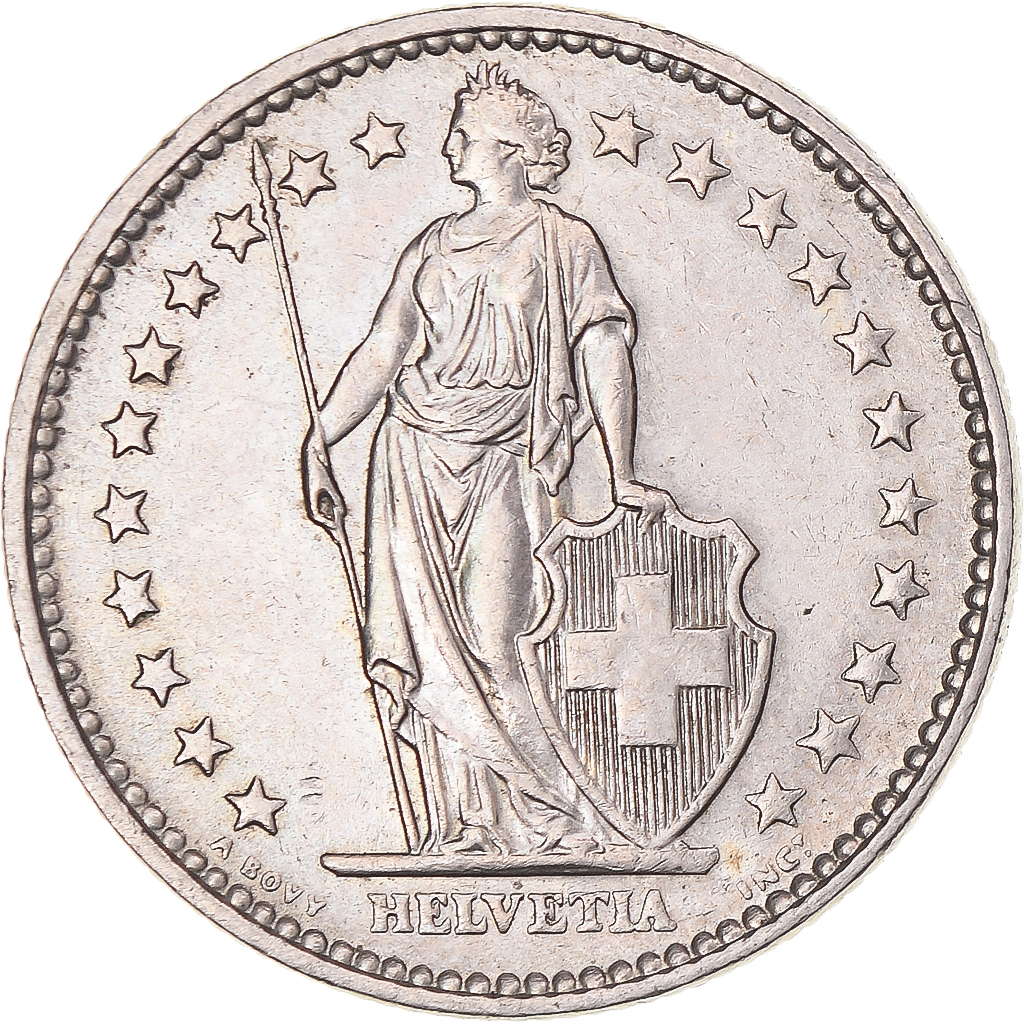 Coin, Switzerland, 2 Francs, 1970