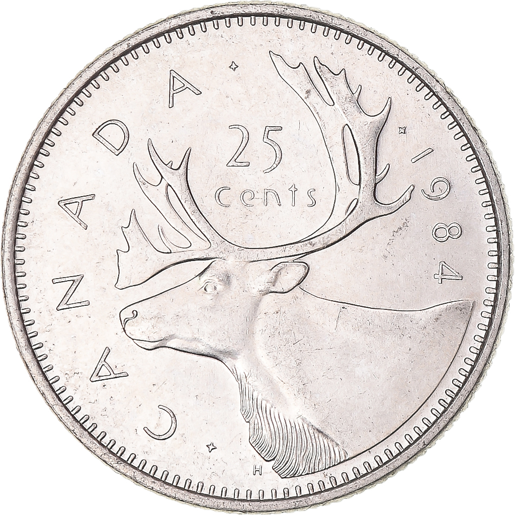 Coin, Canada, 25 Cents, 1984