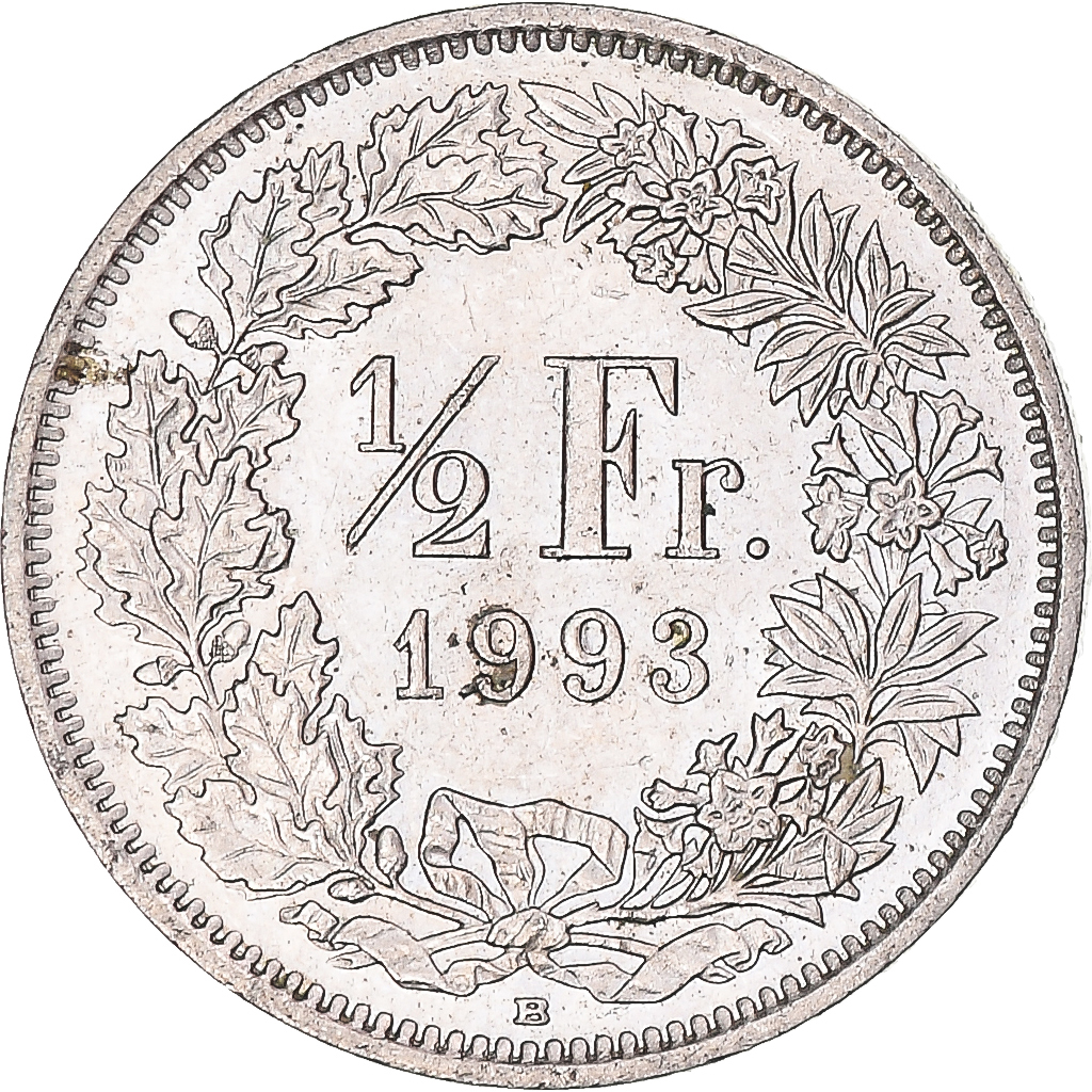 SOUVENIR [FR] 新品2個 1332108] Coin, Switzerland, 1/2 Franc, 1993 | eBay