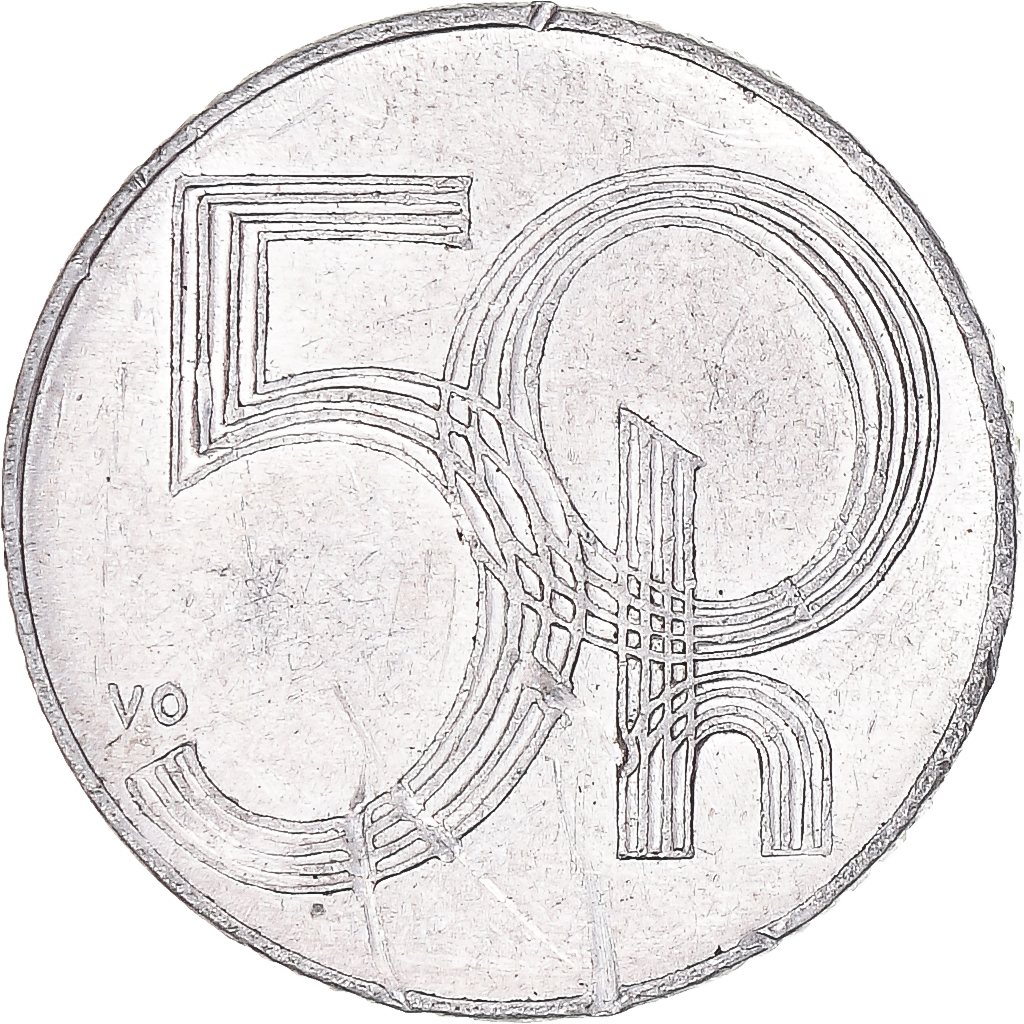 Coin, Czech Republic, 50 Haleru, 1994