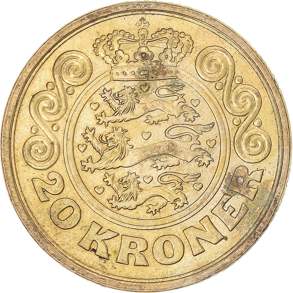 Coin, Denmark, 20 Kroner, 1990