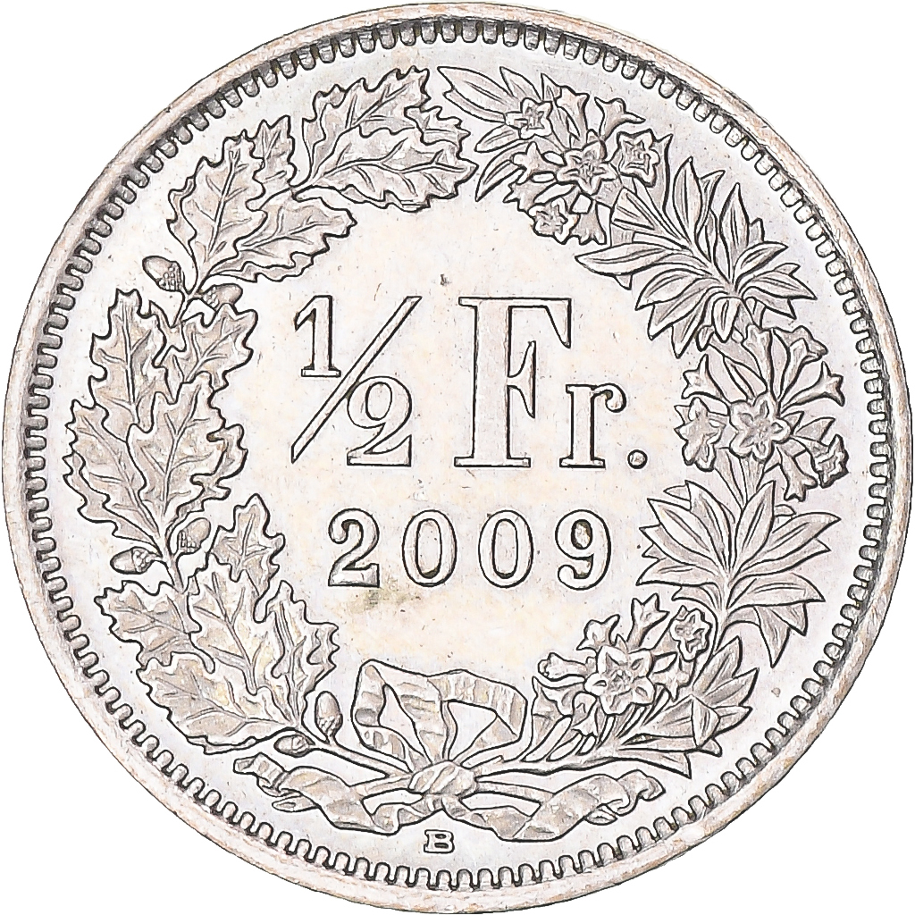 Coin, Switzerland, 1/2 Franc, 2009