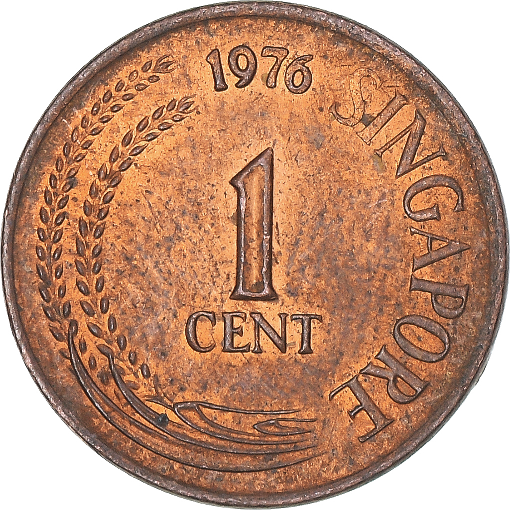 Coin, Singapore, Cent, 1976