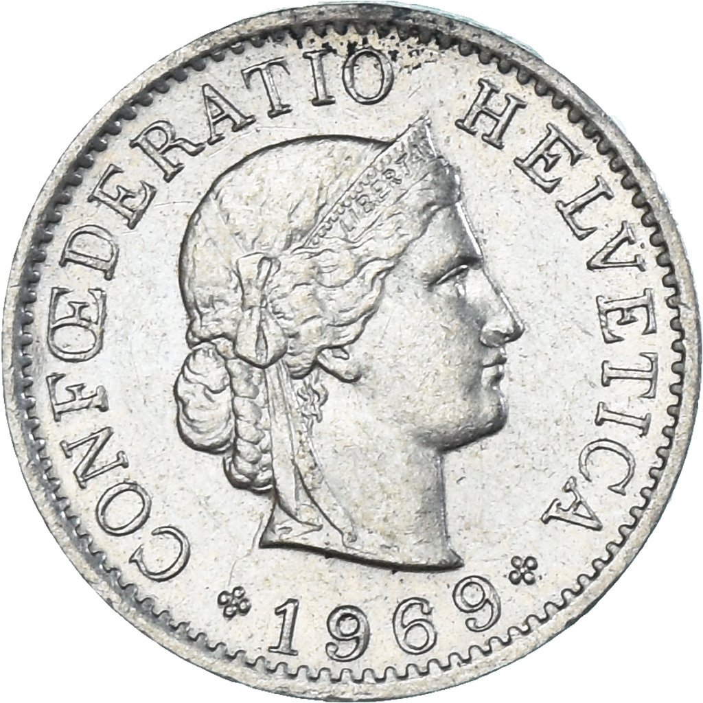 Coin, Switzerland, 5 Rappen, 1969
