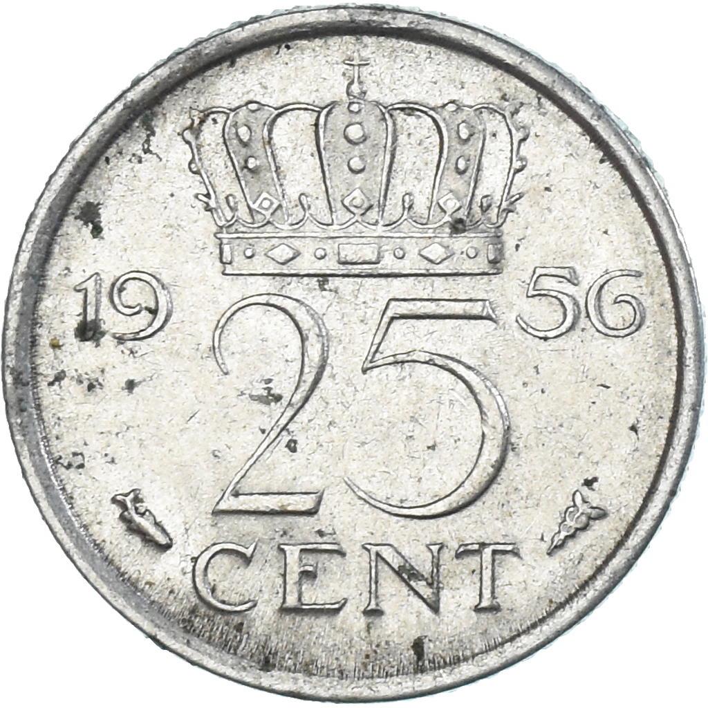 Coin, Netherlands, 25 Cents, 1956