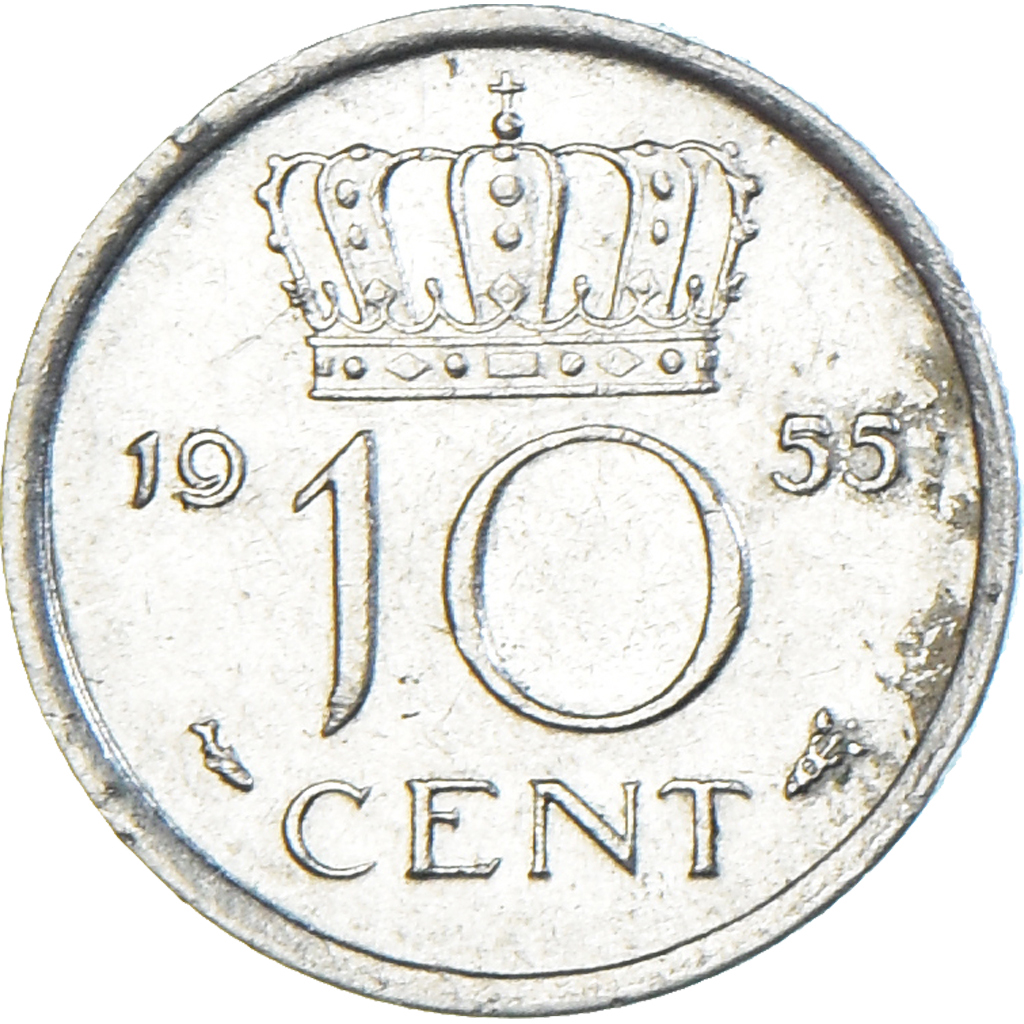 Coin, Netherlands, 10 Cents, 1955