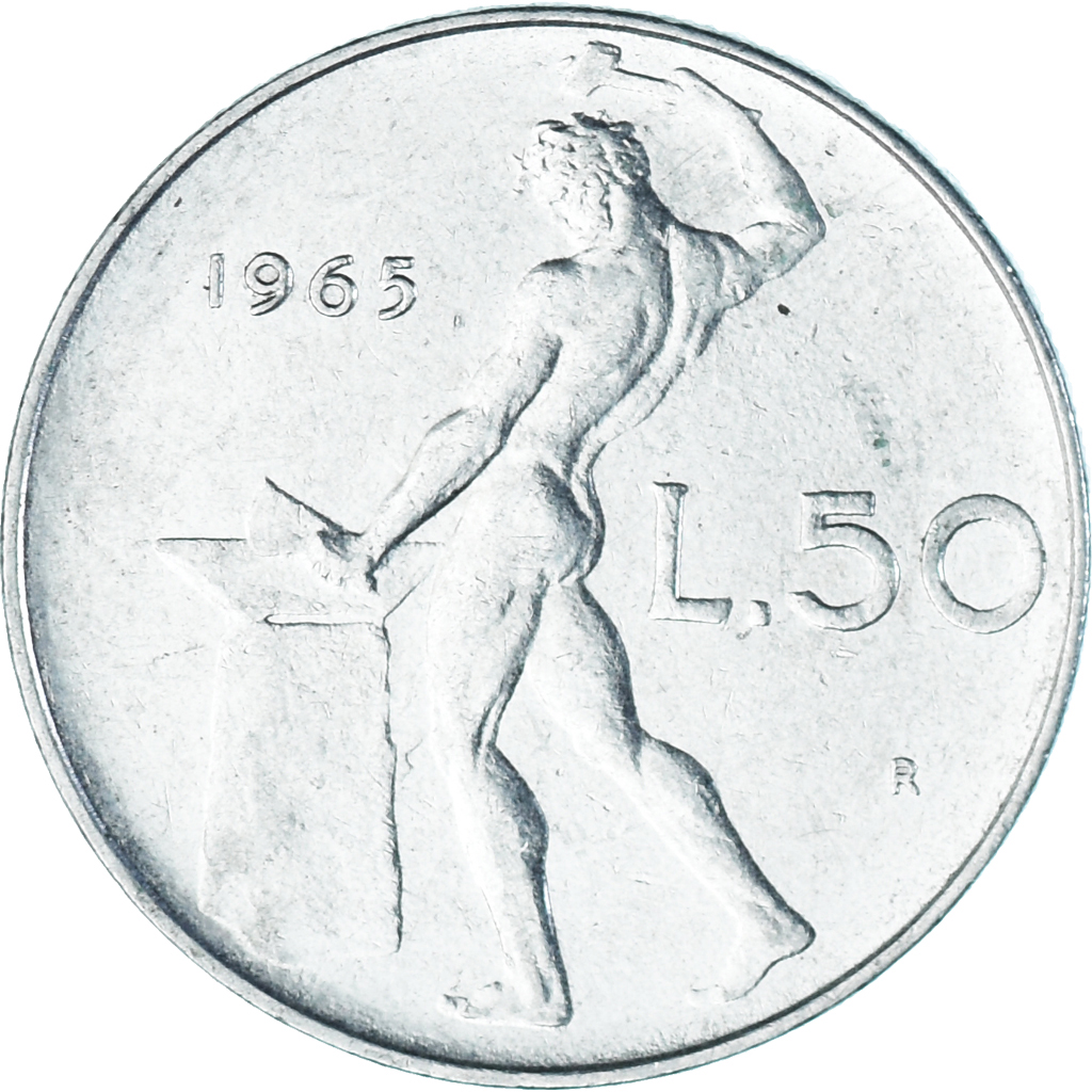Coin, Italy, 50 Lire, 1965