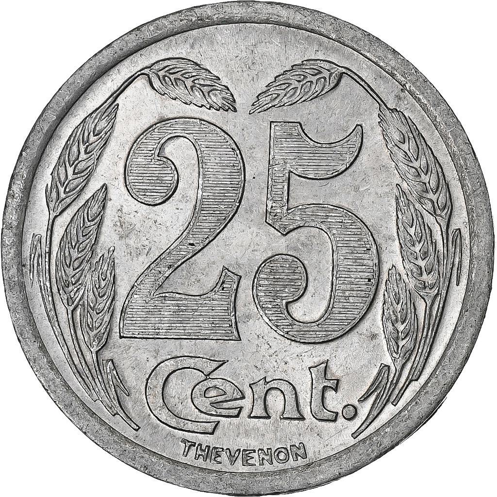 France, Chambre de commerce d'Evreux, 25 Centimes, 1921, , Aluminium