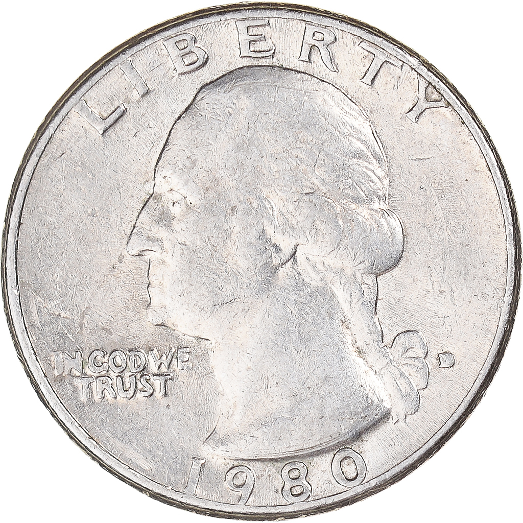 Coin, United States, Quarter, 1980 Quarters