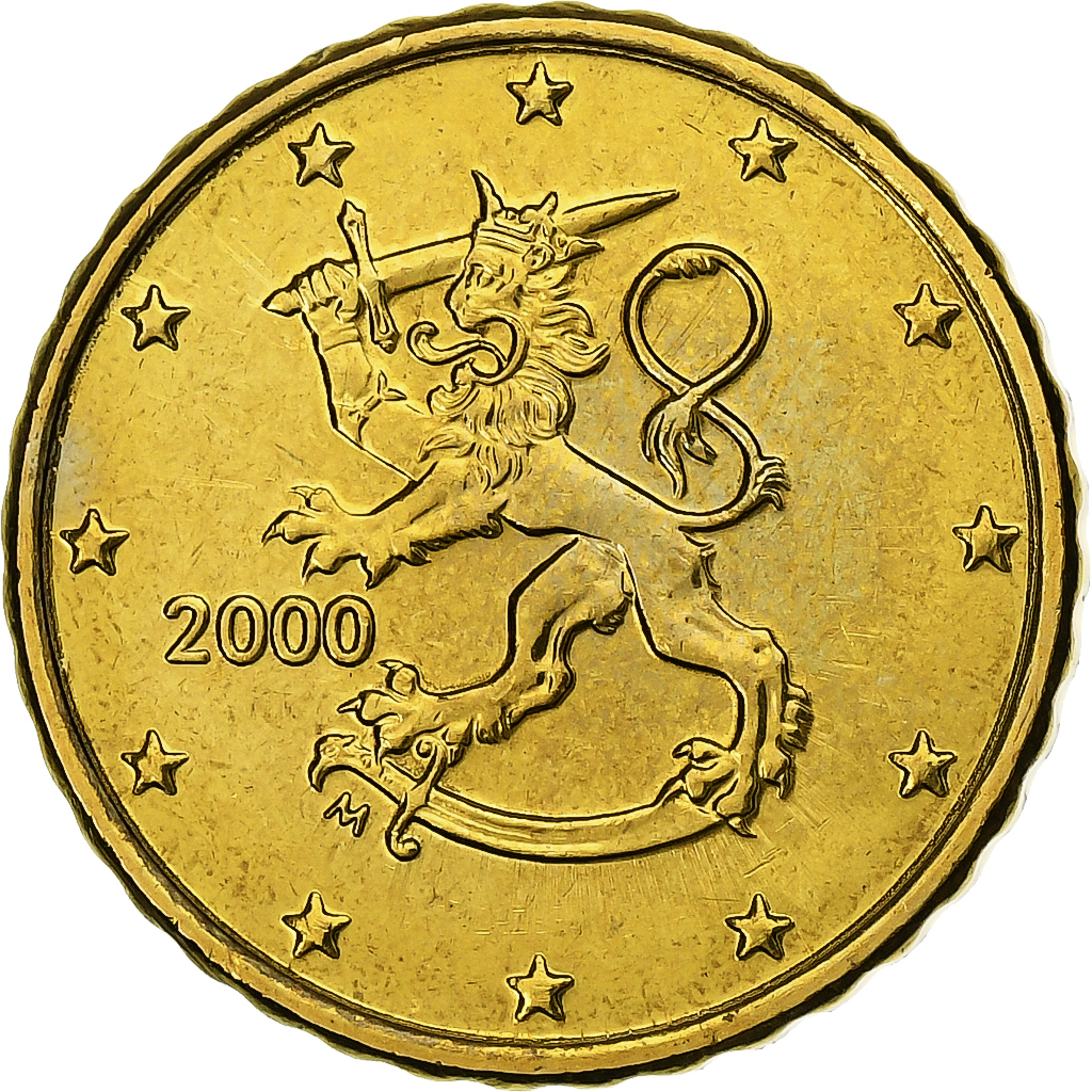 Finland, 10 Centimes, 2000, Vantaa, Nordic gold, MS(63)