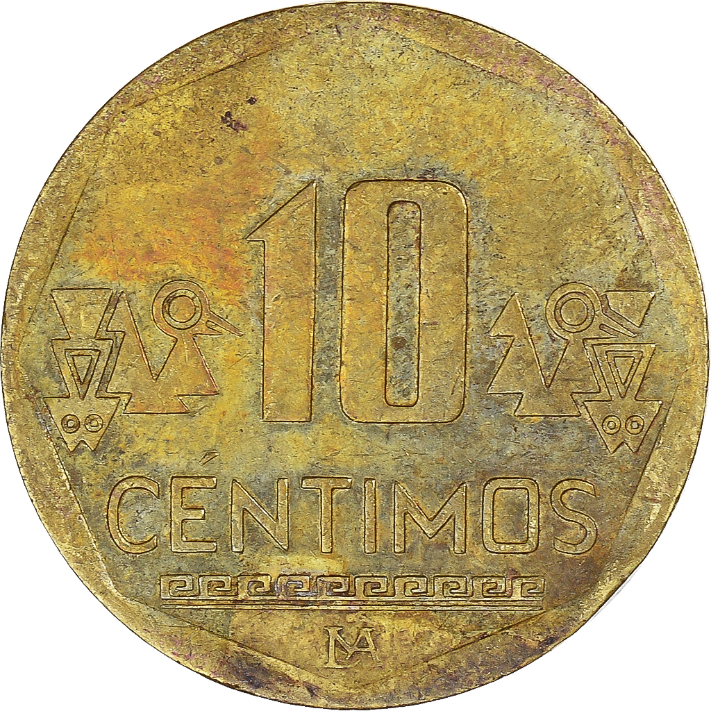 Coin, Peru, 10 Centimos, 2014