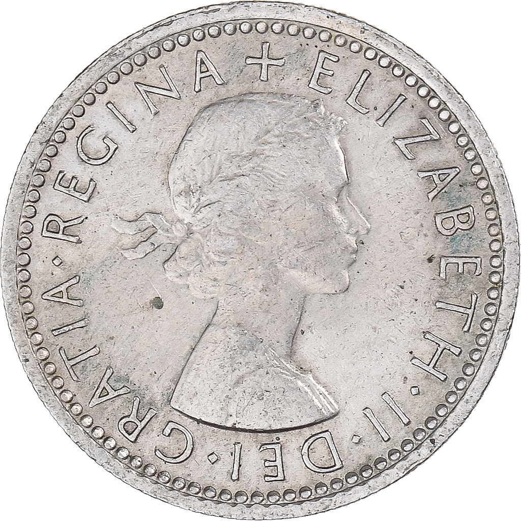 Coin, Great Britain, 6 Pence, 1962