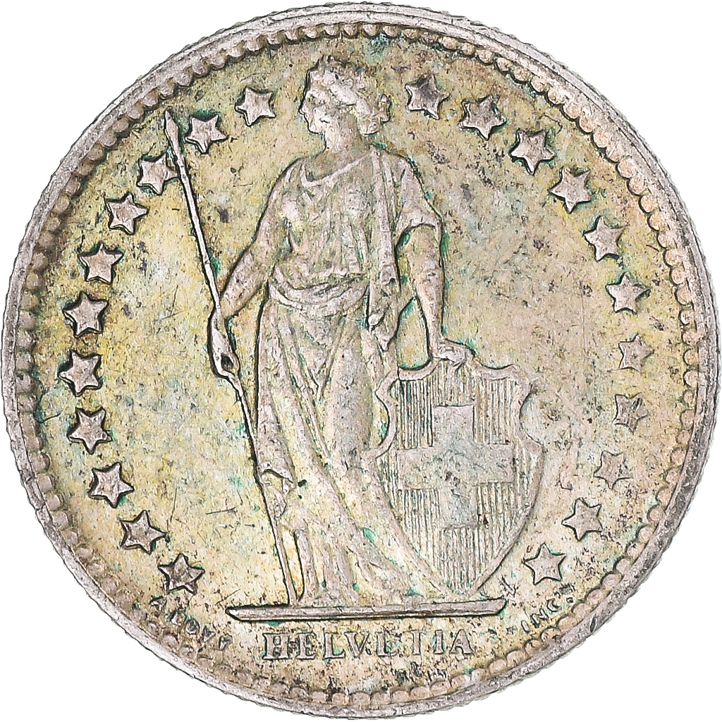 Coin, Switzerland, 1/2 Franc, 1960