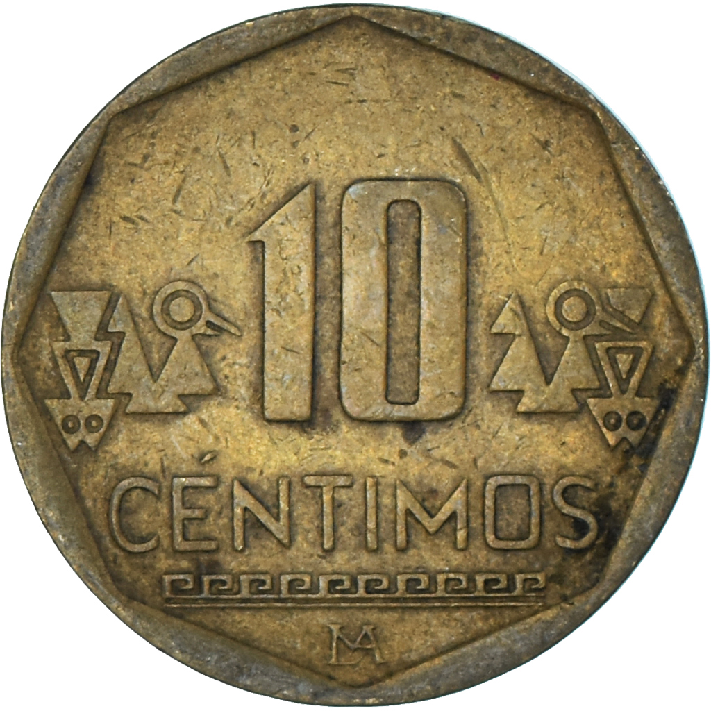 Coin, Peru, 10 Centimos, 2007