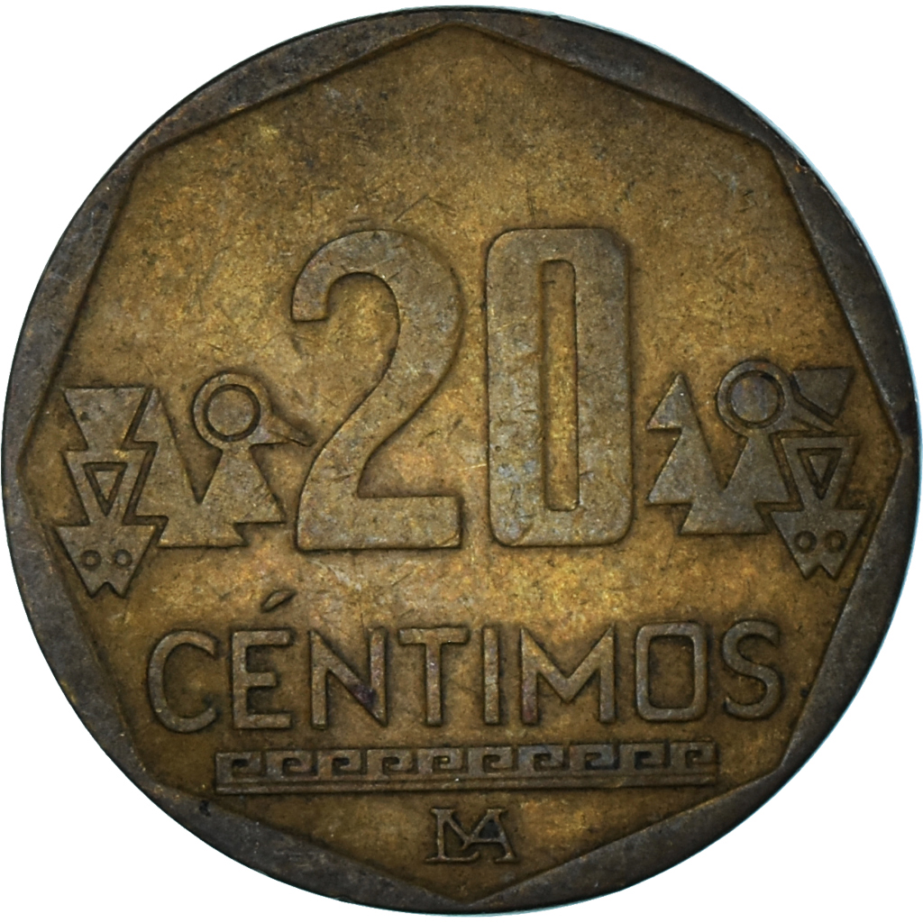 Coin, Peru, 20 Centimos, 2002