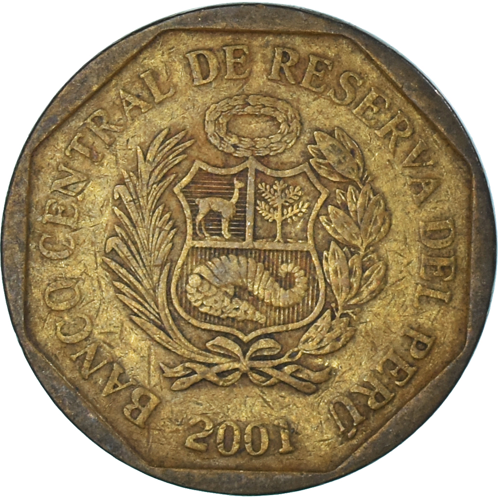 Coin, Peru, 10 Centimos, 2001