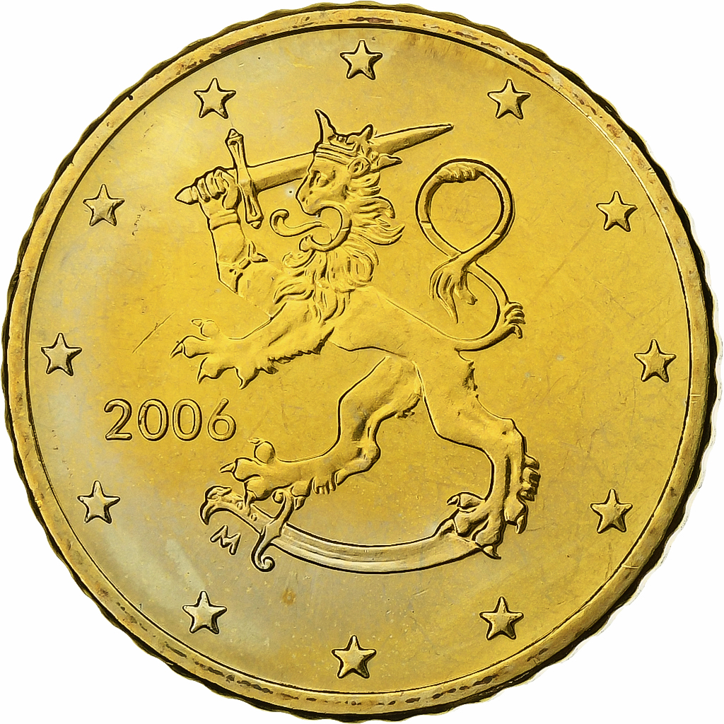 Finland, 50 Centimes, 2006, Vantaa, Nordic gold, 