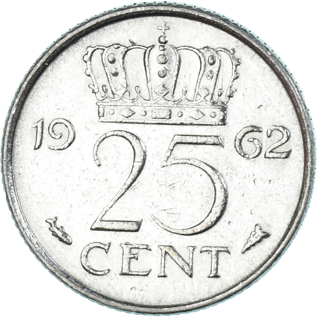 Coin, Netherlands, 25 Cents, 1962