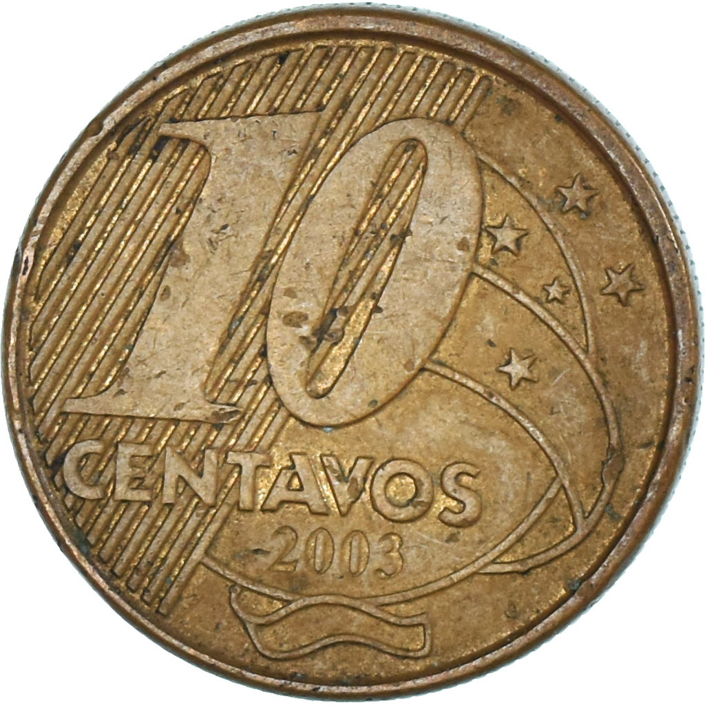 Moneda, Brasil, 10 Centavos, 2003