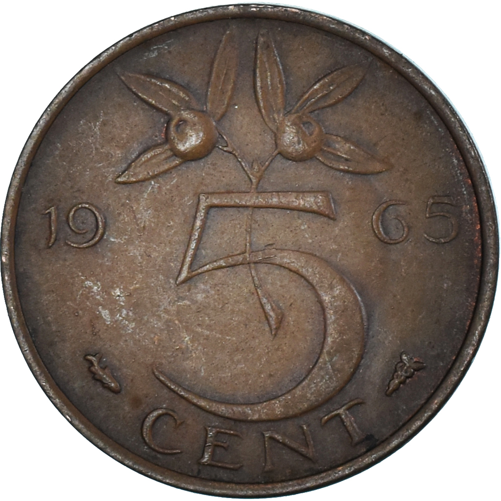 Coin, Netherlands, 5 Cents, 1965