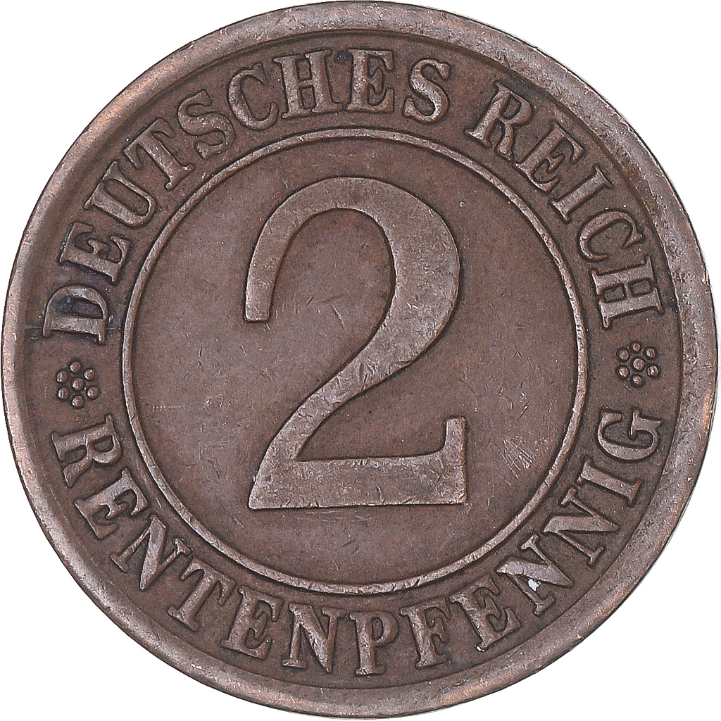Coin, Germany, 2 Rentenpfennig, 1924