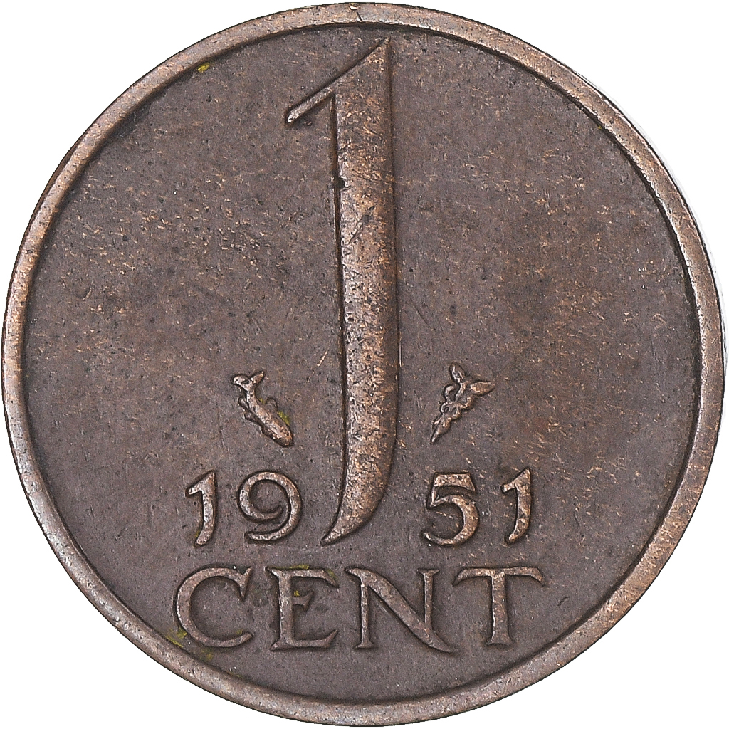 Coin, Netherlands, Cent, 1951