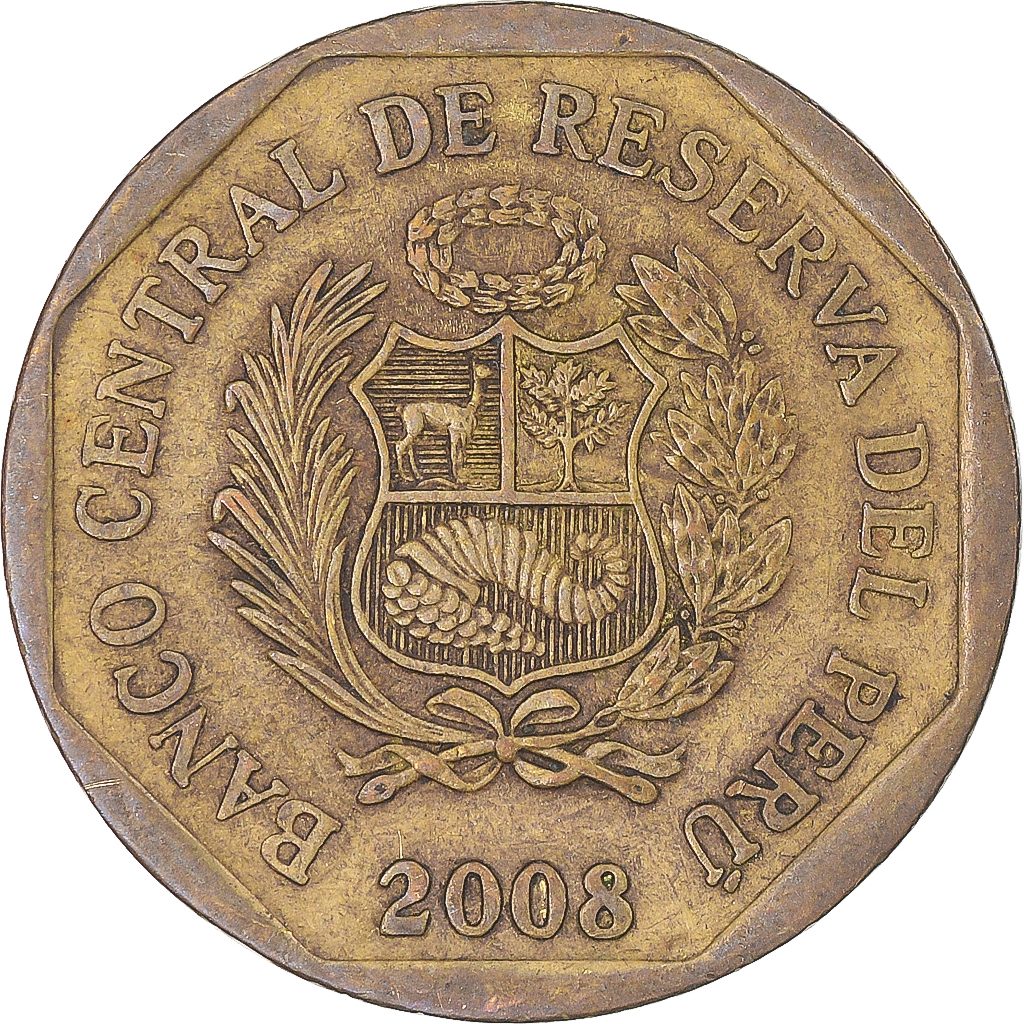 Coin, Peru, 20 Centimos, 2008