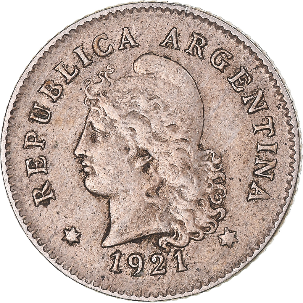 Coin, Argentina, 10 Centavos, 1921
