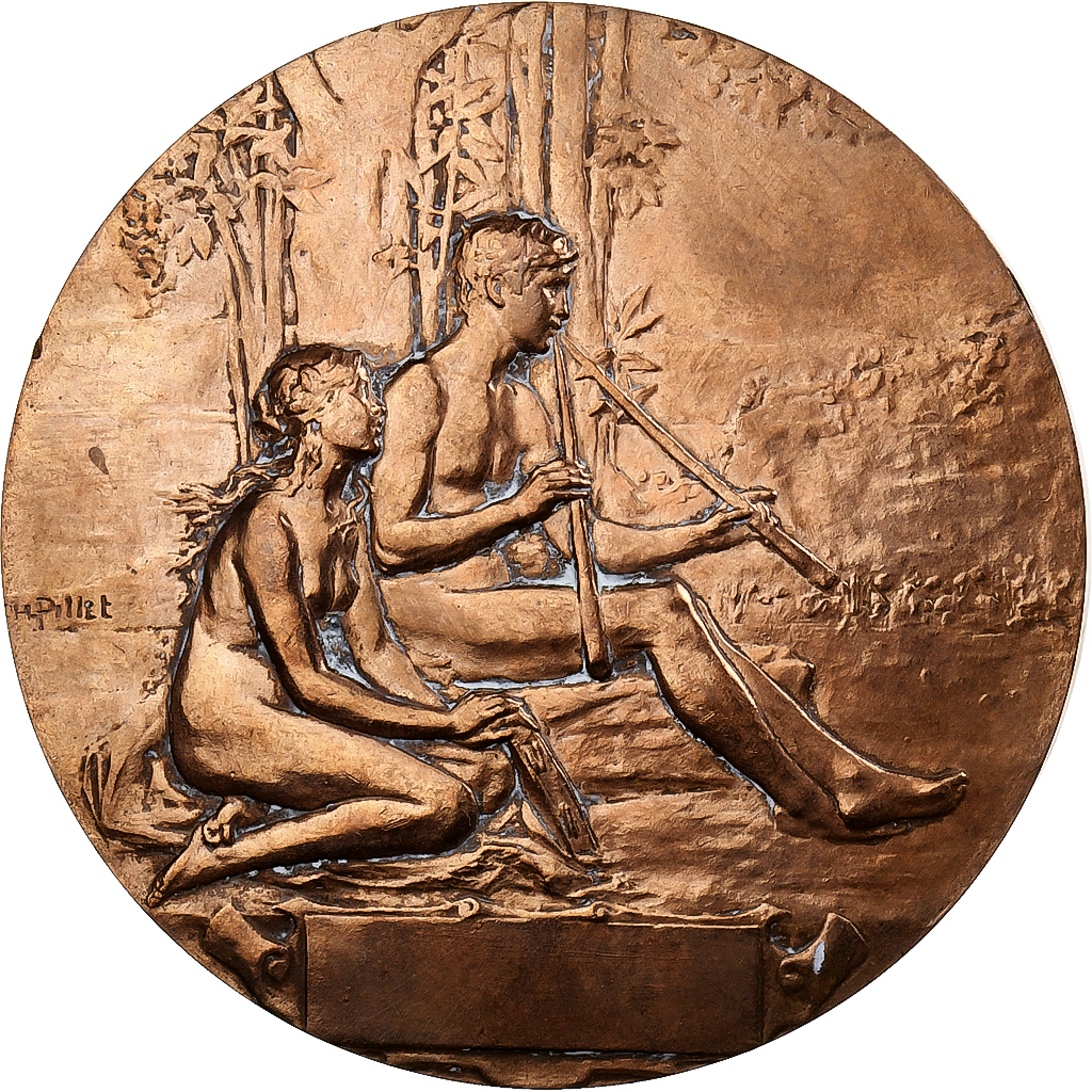 France, Medal, Music, 1983, MDP, Bronze, Pillet, 