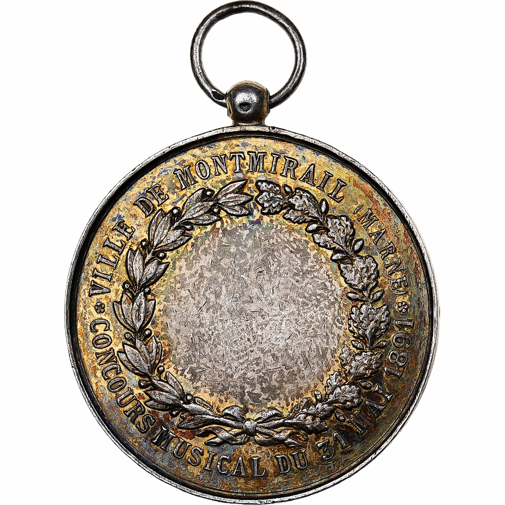 France, Medal, Concours musical de Montmirail, 1891, Silver, 