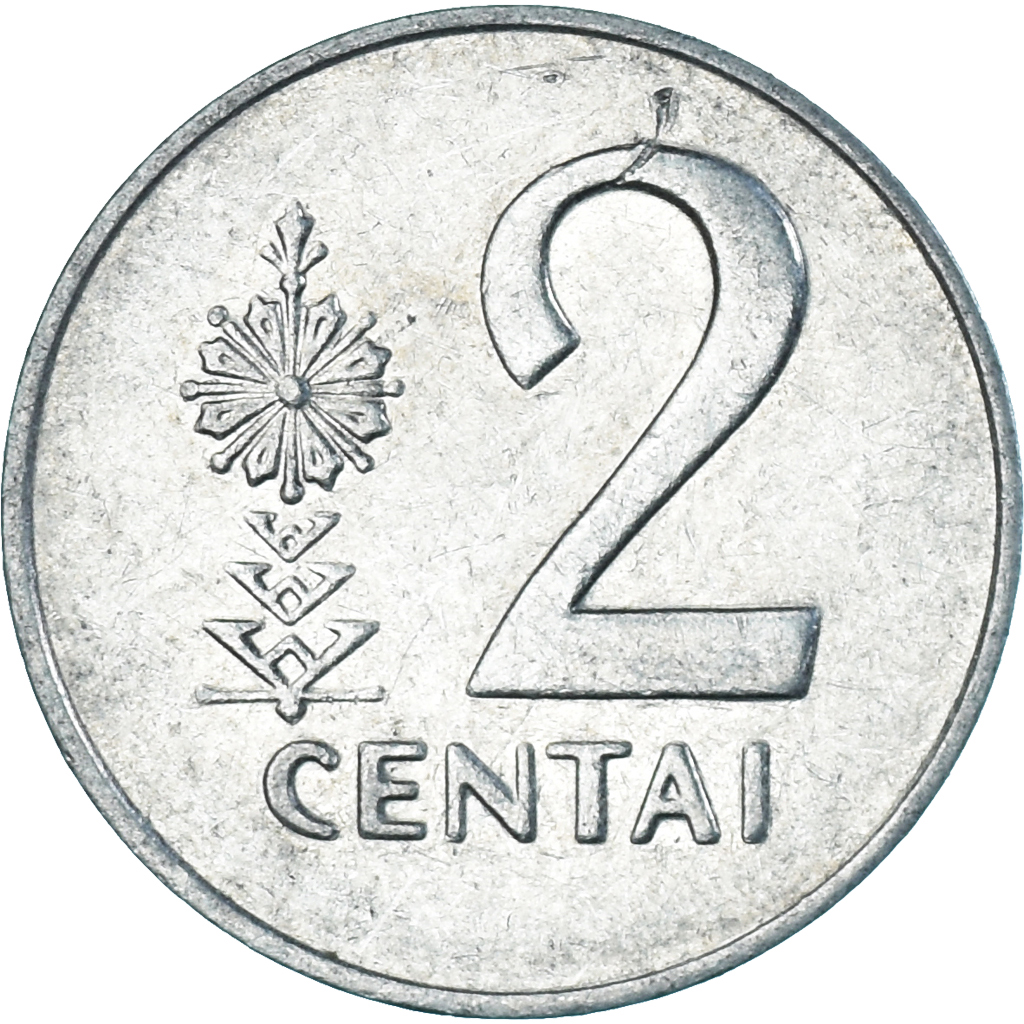 Coin, Lithuania, 2 Centai, 1991