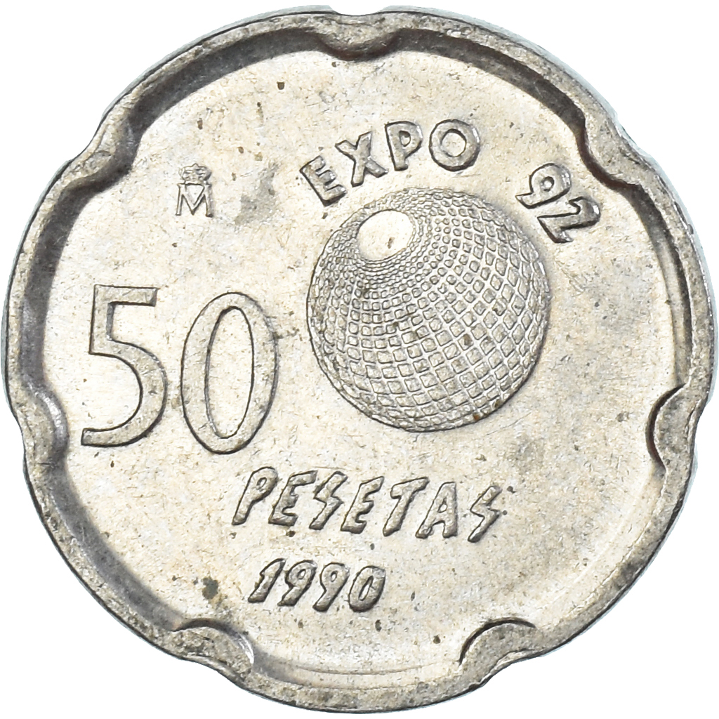 Coin, Spain, 50 Pesetas, 1990