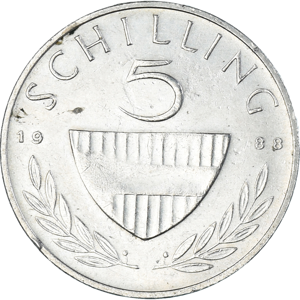 Coin, Austria, 5 Schilling, 1988