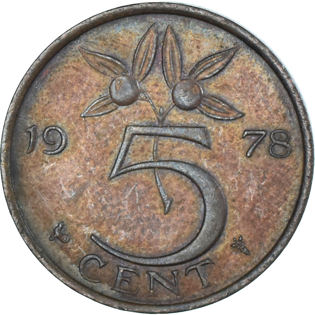 Coin, Netherlands, 5 Cents, 1978