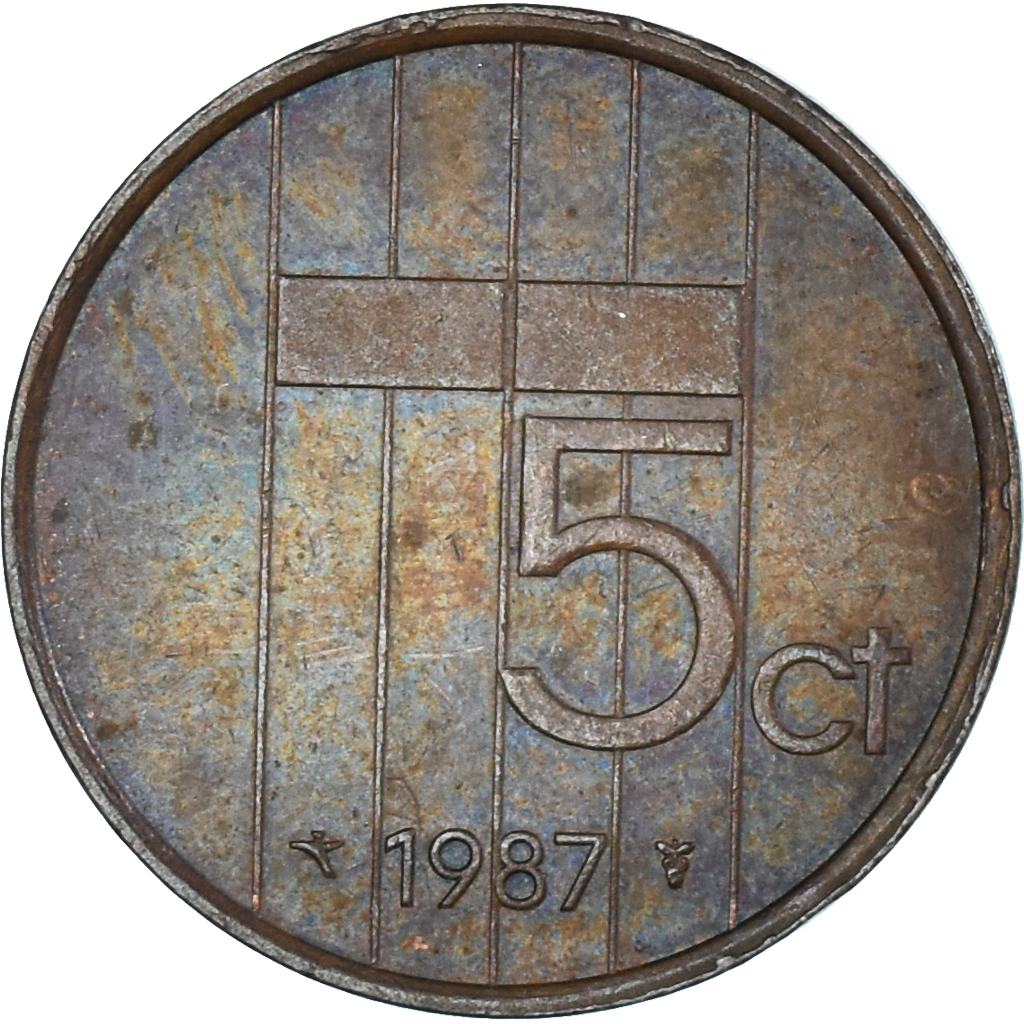 Coin, Netherlands, 5 Cents, 1987