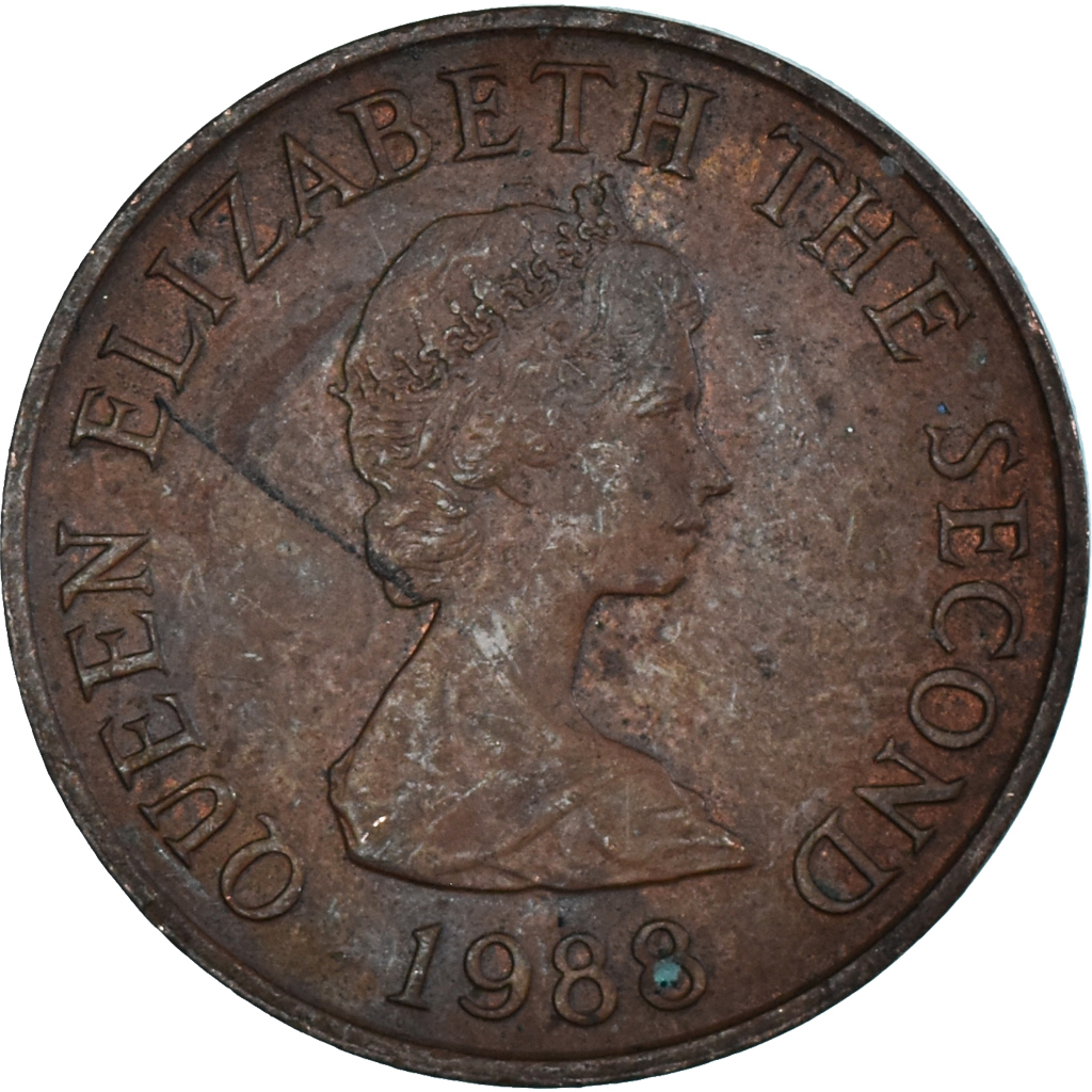 Coin, Jersey, 2 Pence, 1988