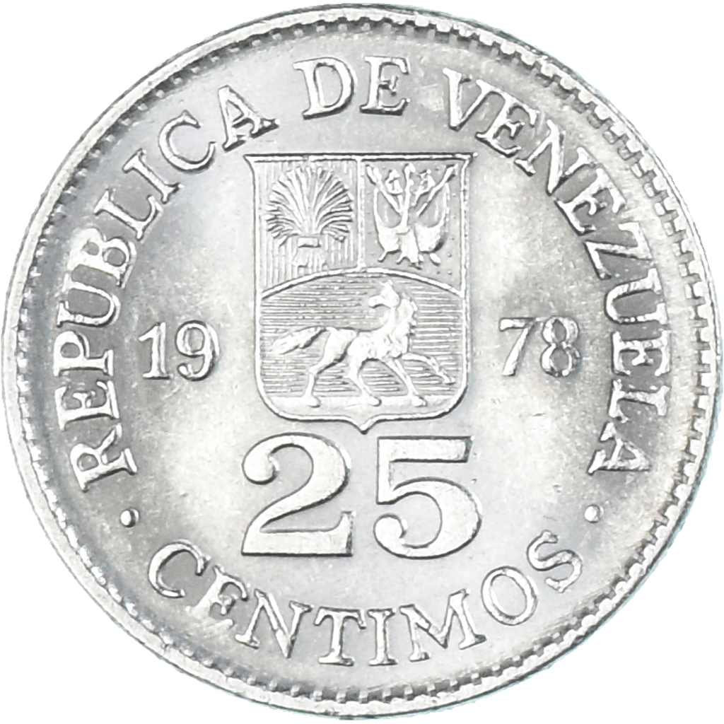 Coin, Venezuela, 25 Centimos, 1978