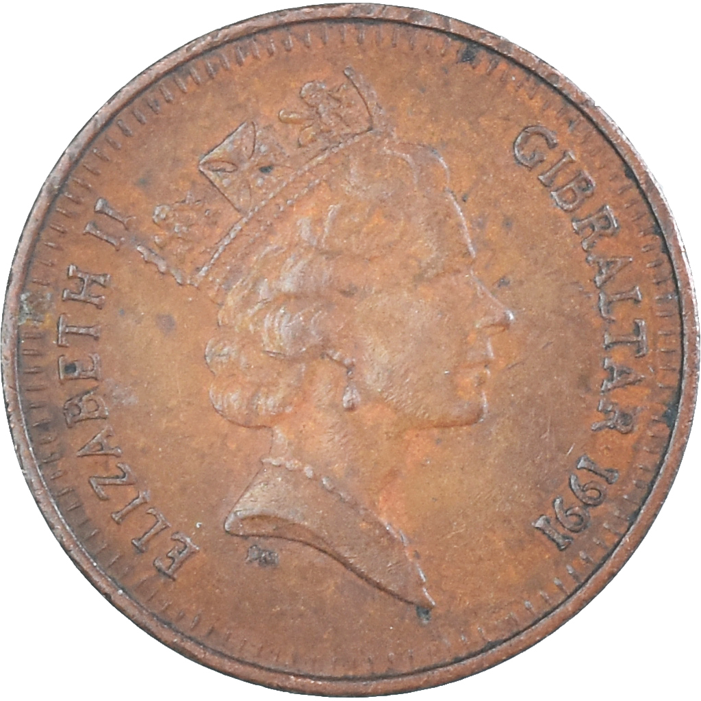 Coin, Gibraltar, Penny, 1991