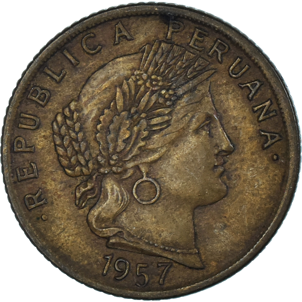 Coin, Peru, 10 Centavos, 1957