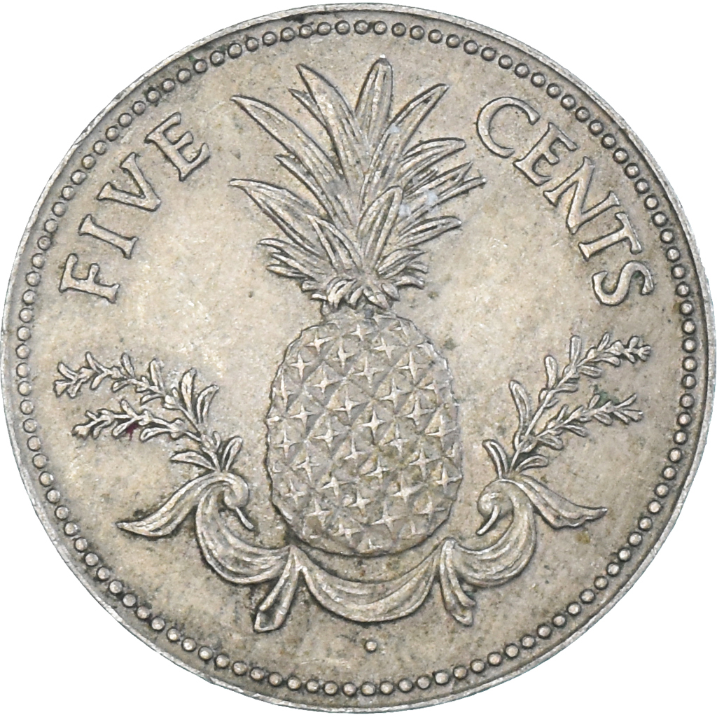 Coin, Bahamas, 5 Cents, 1975